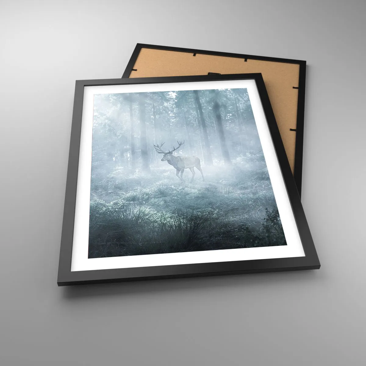 Affisch i svart ram - Morgonrond runt godset - 40x50 cm