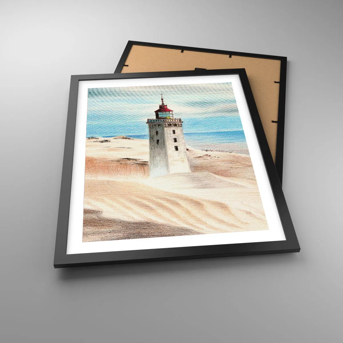 Plakat i sort ramme - Altid med blikket rettet mod havet - 40x50 cm