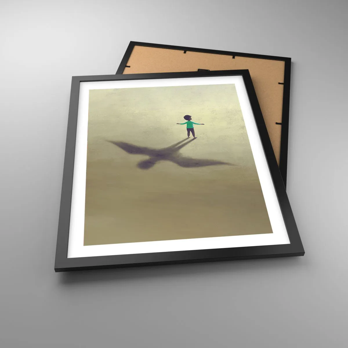 Plakat i sort ramme - Fremtidens helt - 40x50 cm