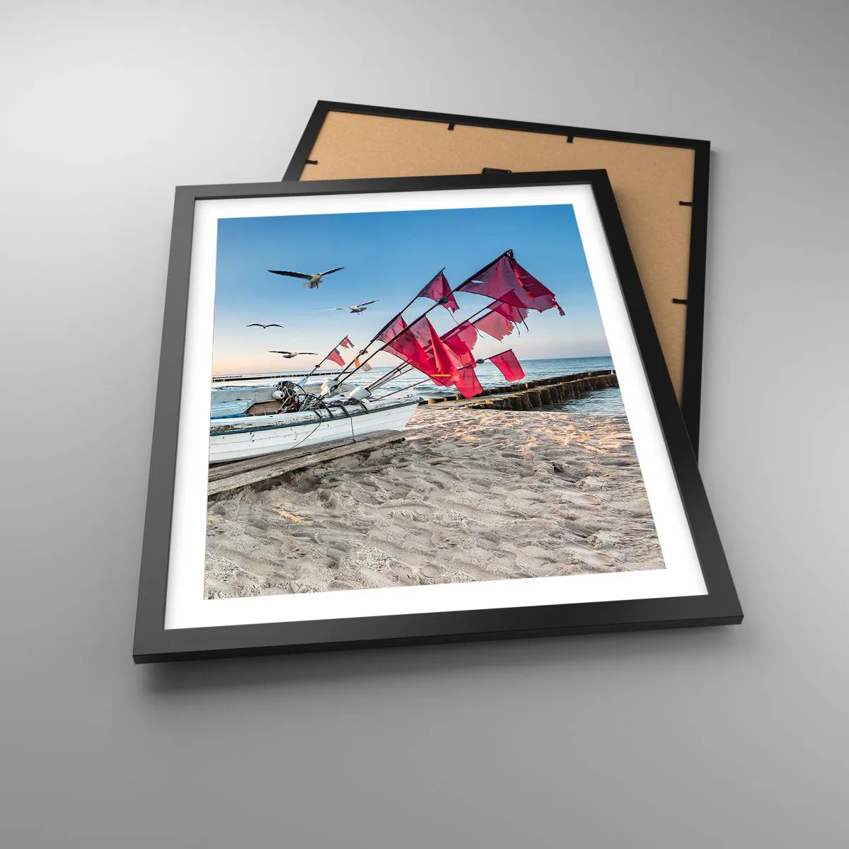 Affiche dans un cadre noir - Poster - Repos mérité - 40x50 cm