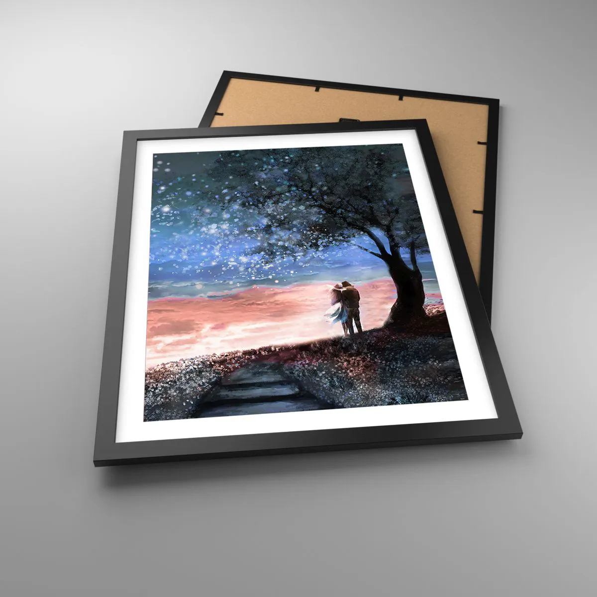 Affiche dans un cadre noir - Poster - Spectacle étoilé - 40x50 cm