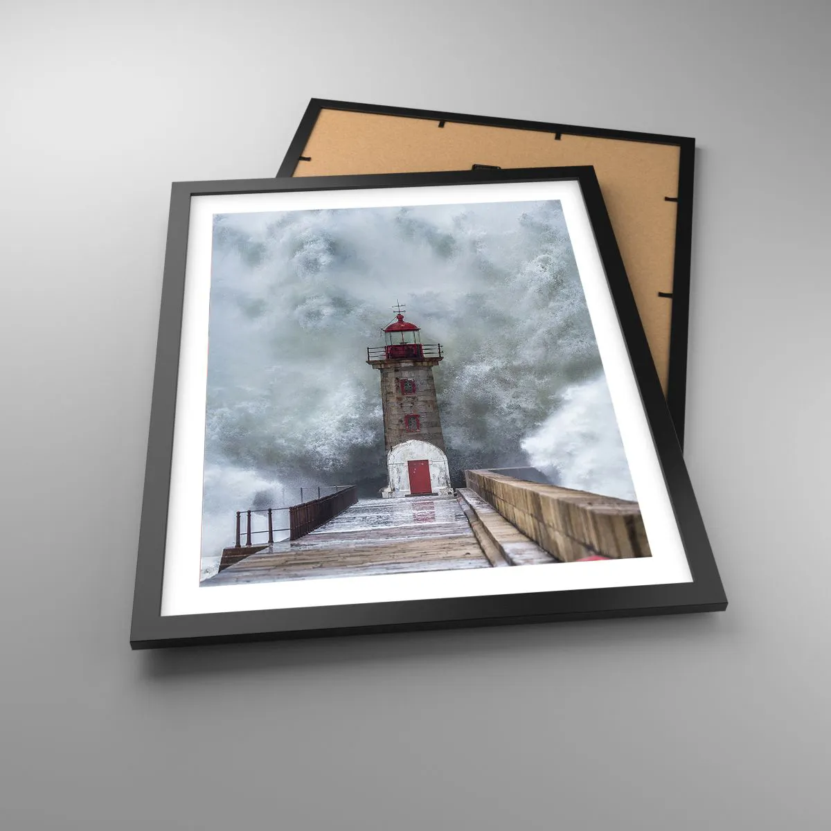 Poszter fehér keretben - A vizek ordítása, a vihar zaja - 40x50 cm