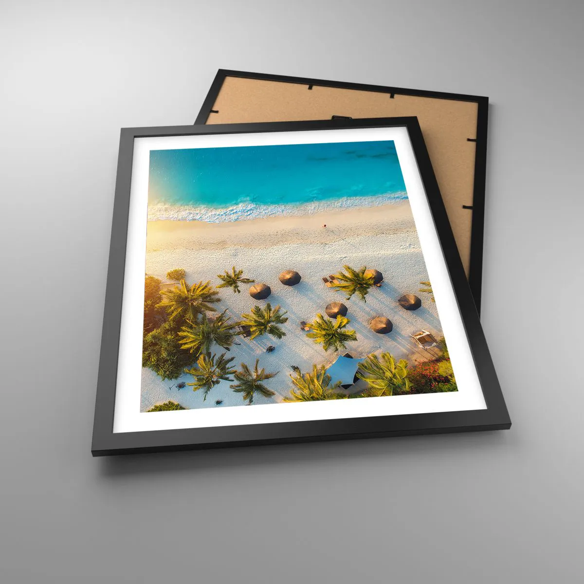 Plakat i sort ramme - Velkommen til paradis - 40x50 cm