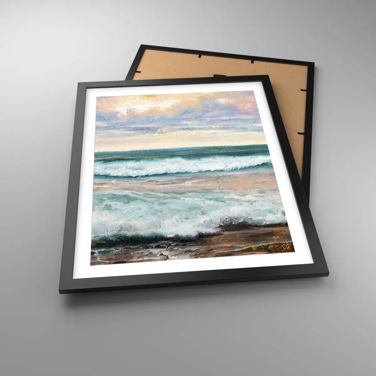 Affiche dans un cadre noir - Poster - Ici tu adouciras ton âme - 40x50 cm