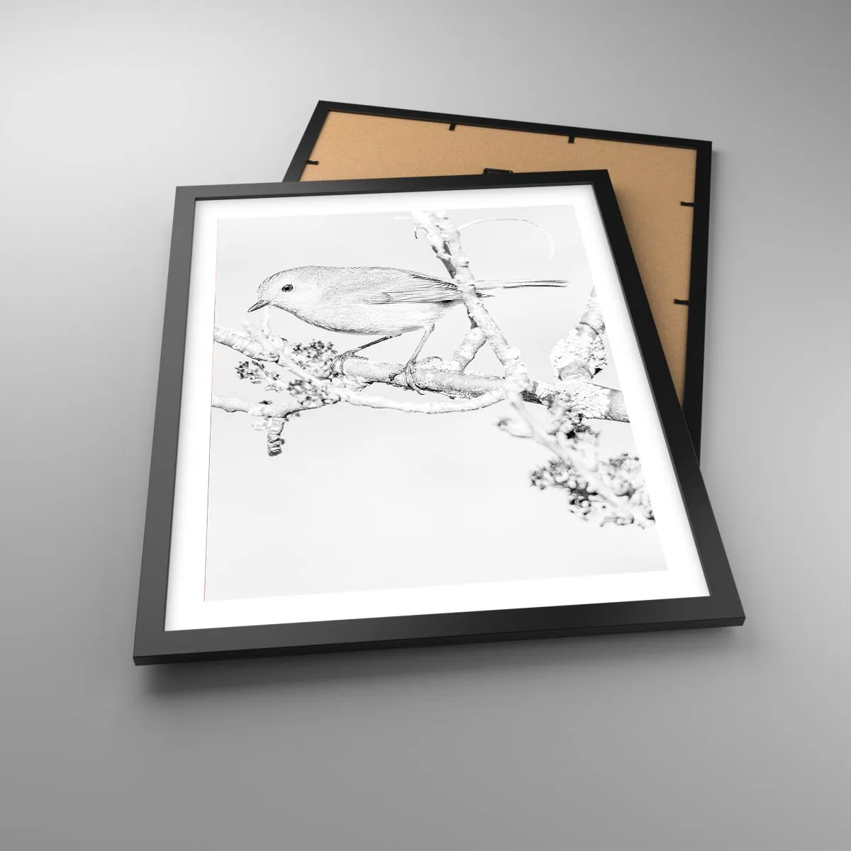 Affiche dans un cadre noir - Poster - Matin d'hiver - 40x50 cm