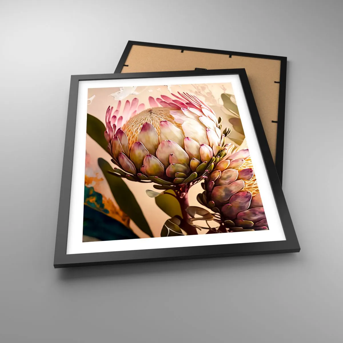 Plakat i sort ramme - Ømt omfavnet - 40x50 cm