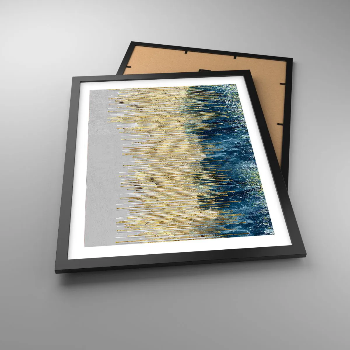 Plakat i sort ramme - Forgyldt grænse - 40x50 cm