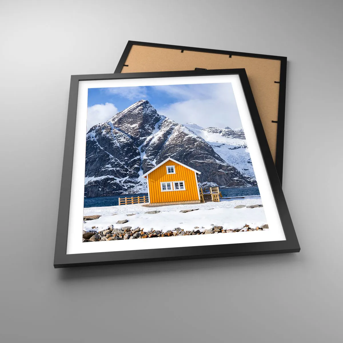 Poster in een zwarte lijst - Scandinavische vakanties - 40x50 cm