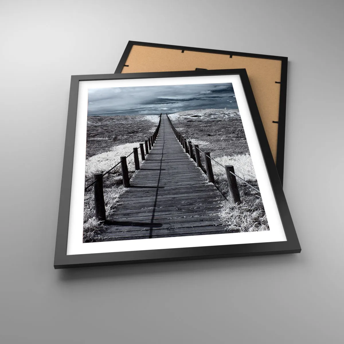 Affiche dans un cadre noir - Poster - Jusqu'au rivage - 40x50 cm