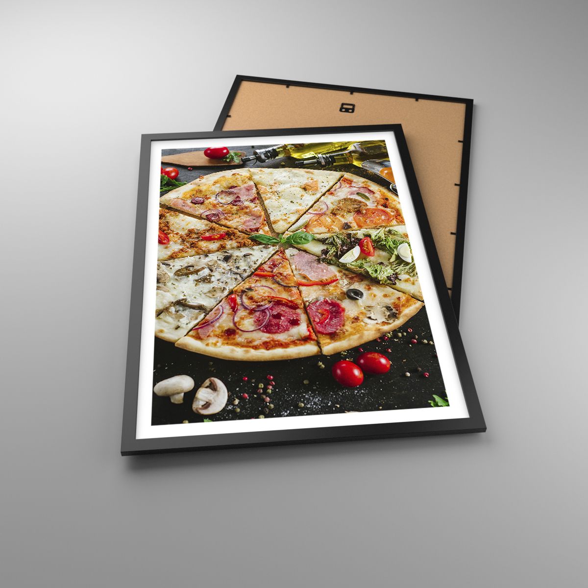 Poster Gastronomie, Poster Pizza, Poster Italien, Poster Küche, Poster Chilischote