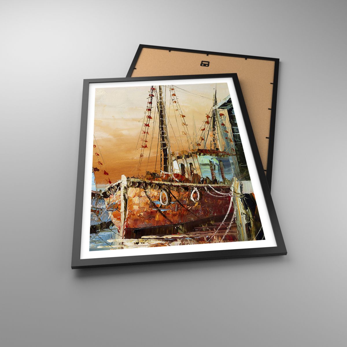 Affiche Bateau De Pêche, Affiche Port De Pêche, Affiche Art, Affiche Peinture, Affiche Mer
