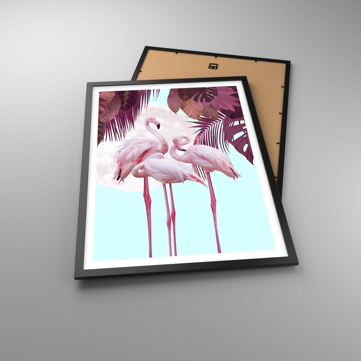 Poster Flamingos, Poster Die Vögel, Poster Natur, Poster Kunst, Poster Pastellfarben