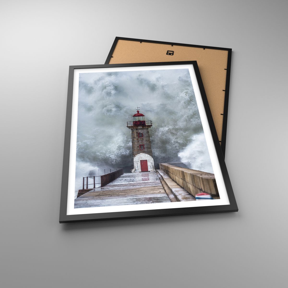 Poster Leuchtturm, Poster Landschaft, Poster Ozean, Poster Sturm, Poster Meereswelle