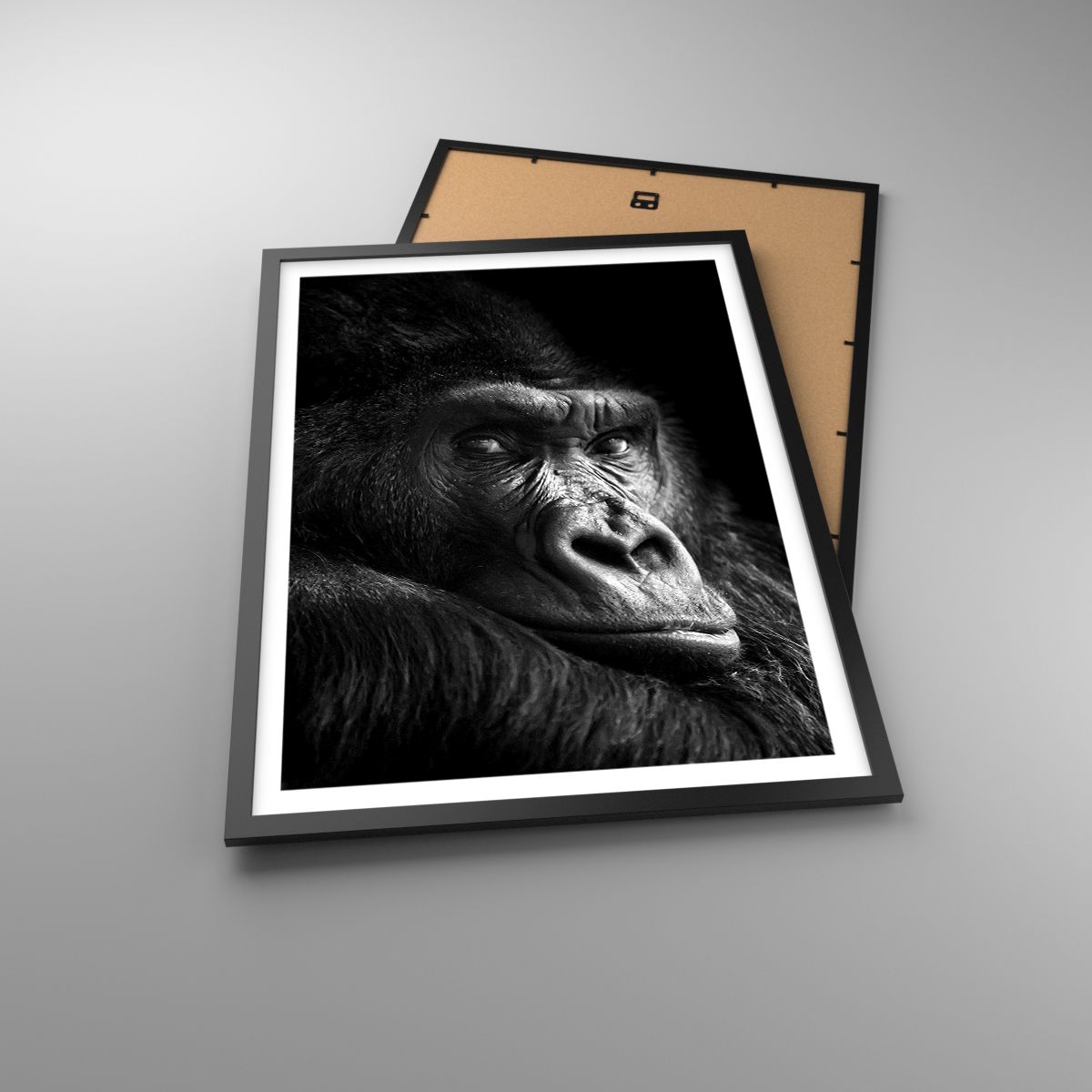 Affiche Singe, Affiche Gorille, Affiche Animaux, Affiche Noir Et Blanc, Affiche Jungle