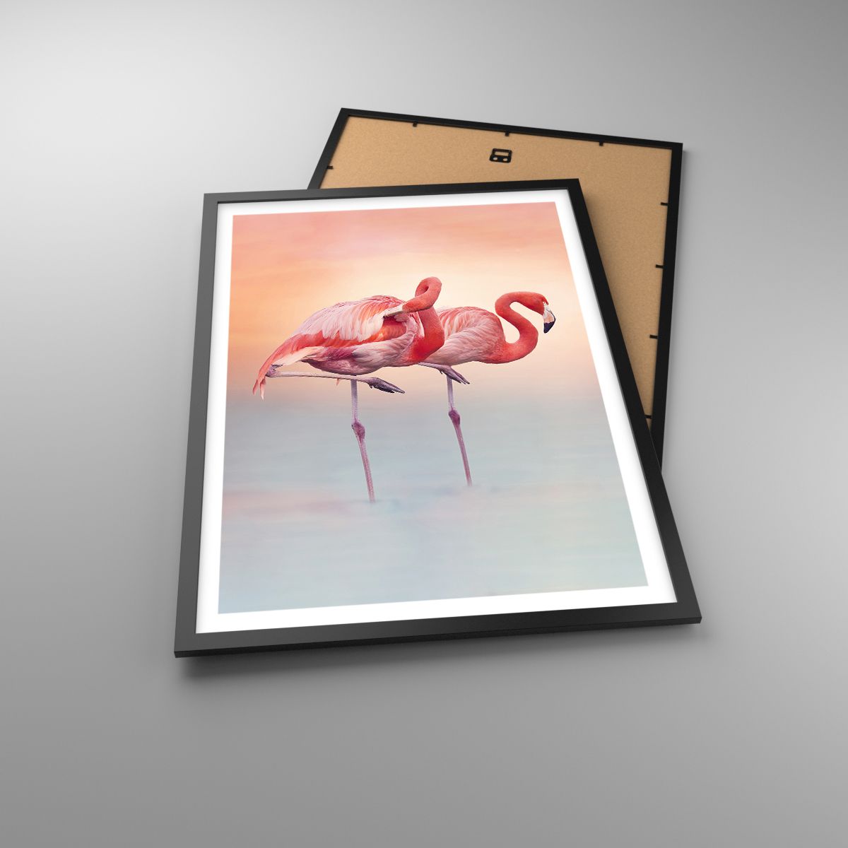 Poster Flamingos, Poster Die Vögel, Poster Natur, Poster Tiere, Poster Pastellfarben
