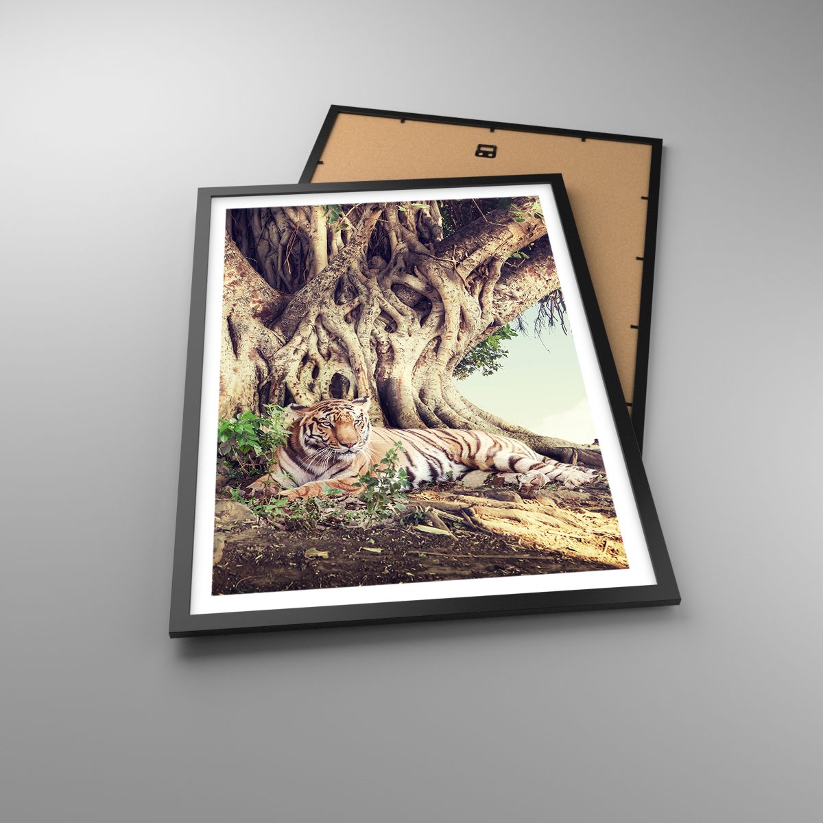 Poster Bengalischer Tiger, Poster Indien, Poster Landschaft, Poster Natur, Poster Baum