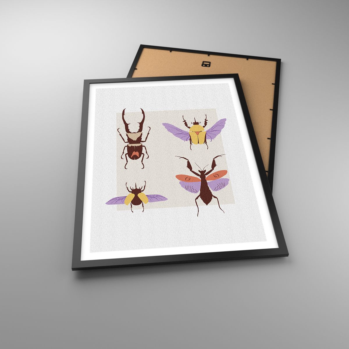 Affiche Insectes, Affiche Minimaliste, Affiche Coléoptères