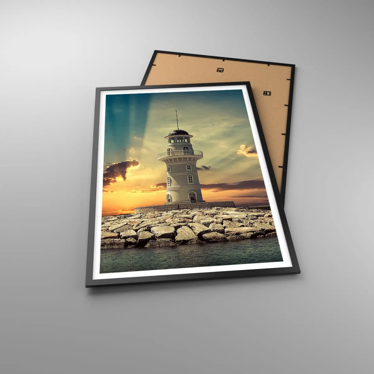 Plakat i sort ramme - Lys - Godhed - Skønhed - 61x91 cm