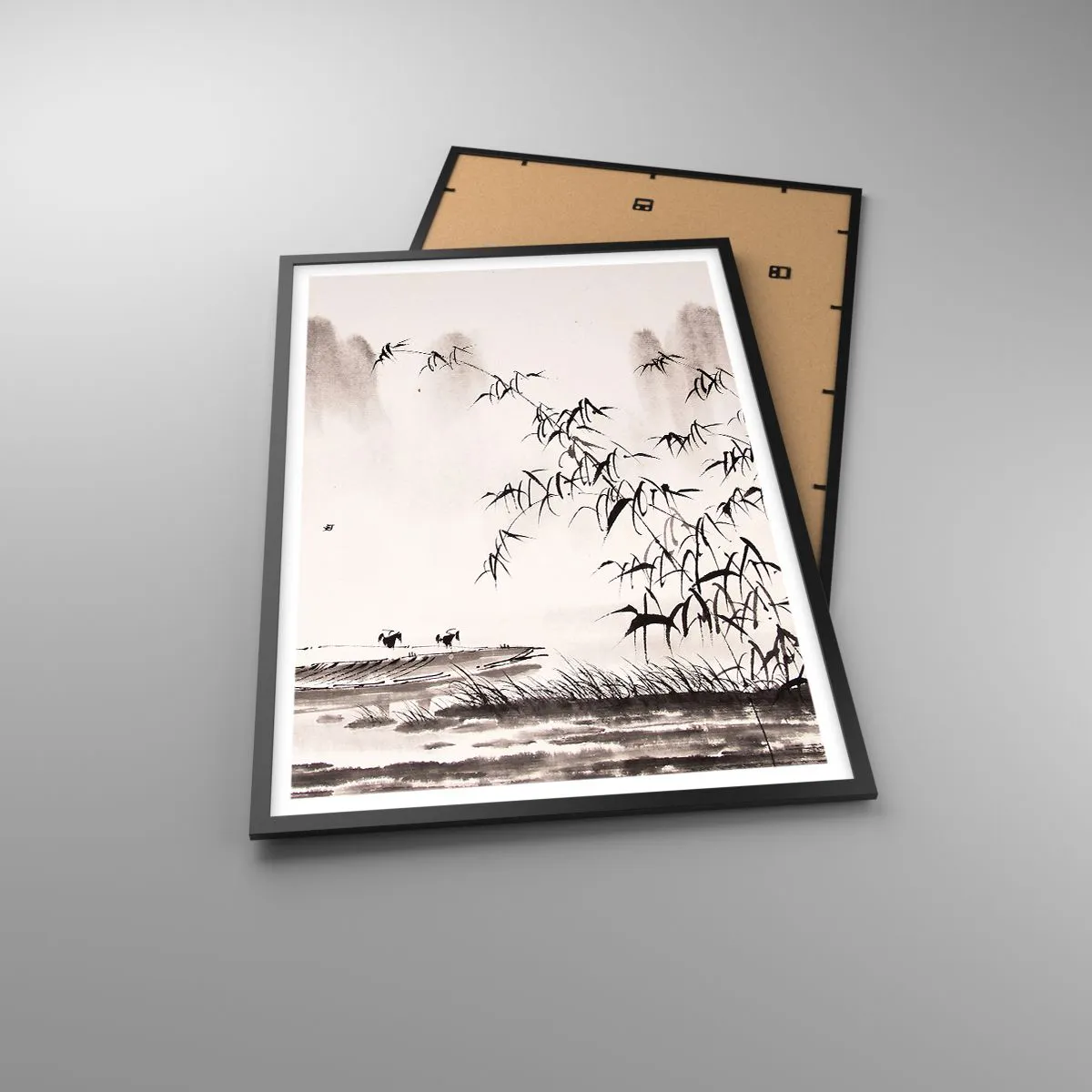 Plakát v černém rámu - Klid rýžových polí - 61x91 cm