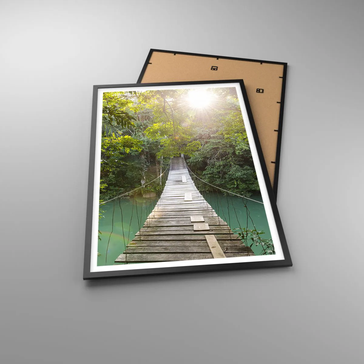 Plakat w czarnej ramie - Nad lazurową wodą do lazurowego lasu - 61x91 cm