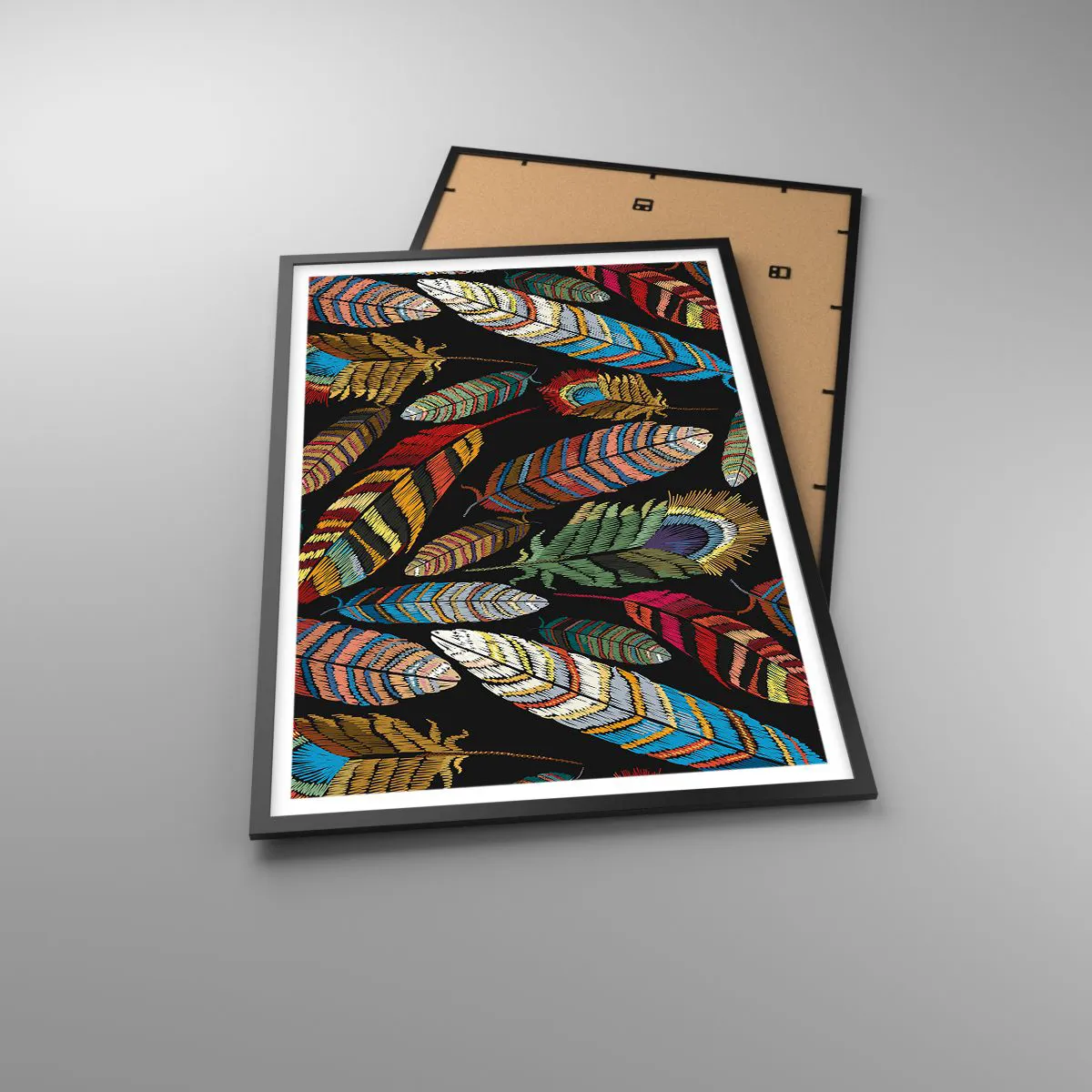 Pôster com moldura preta - O carnaval dos pássaros - 61x91 cm