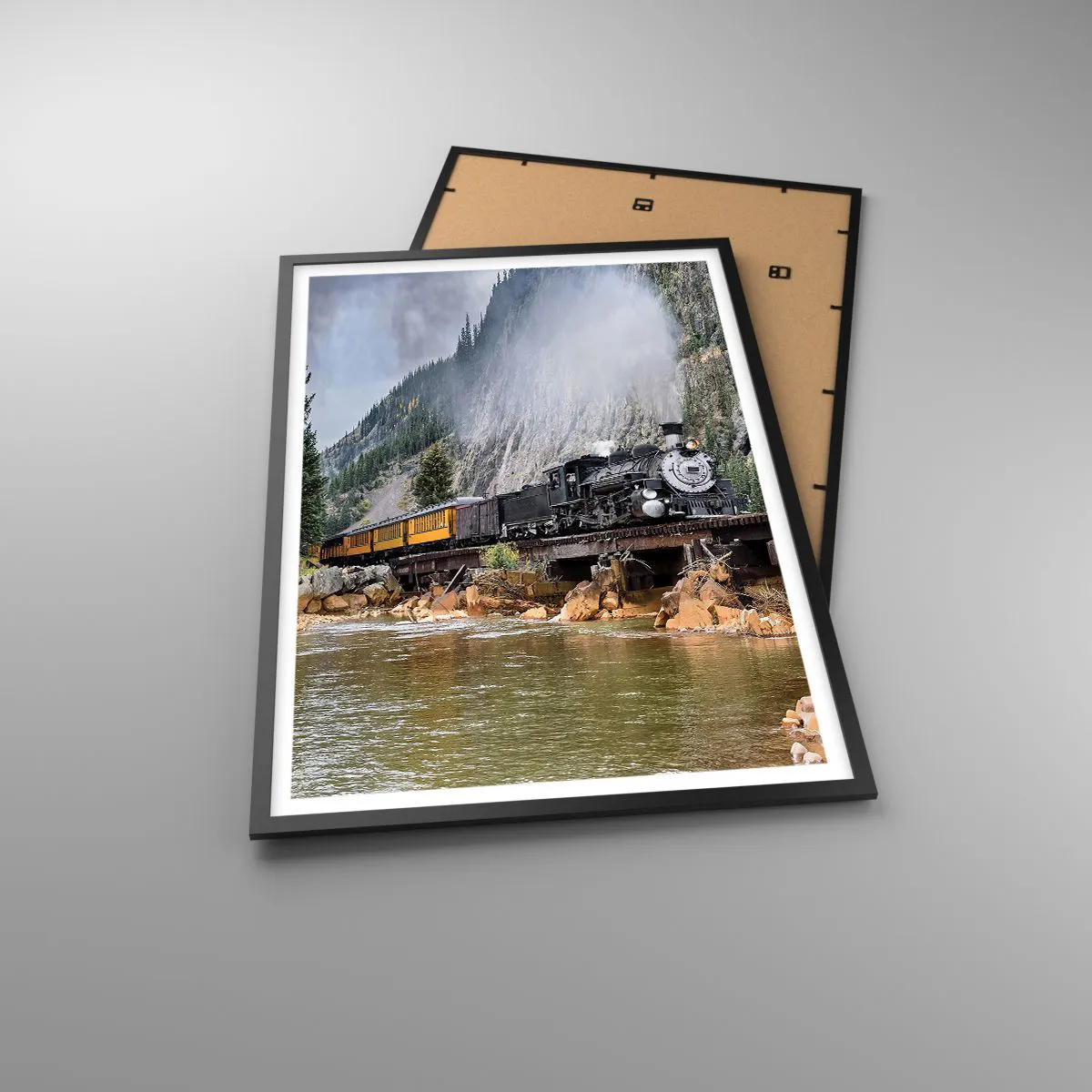 Plakat i sort ramme - Og hvorhen? Hvorhen? - 61x91 cm