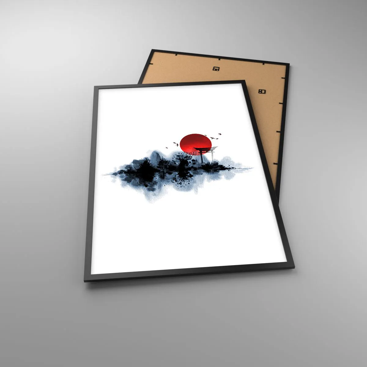 Póster en marco negro - Visión japonesa - 61x91 cm