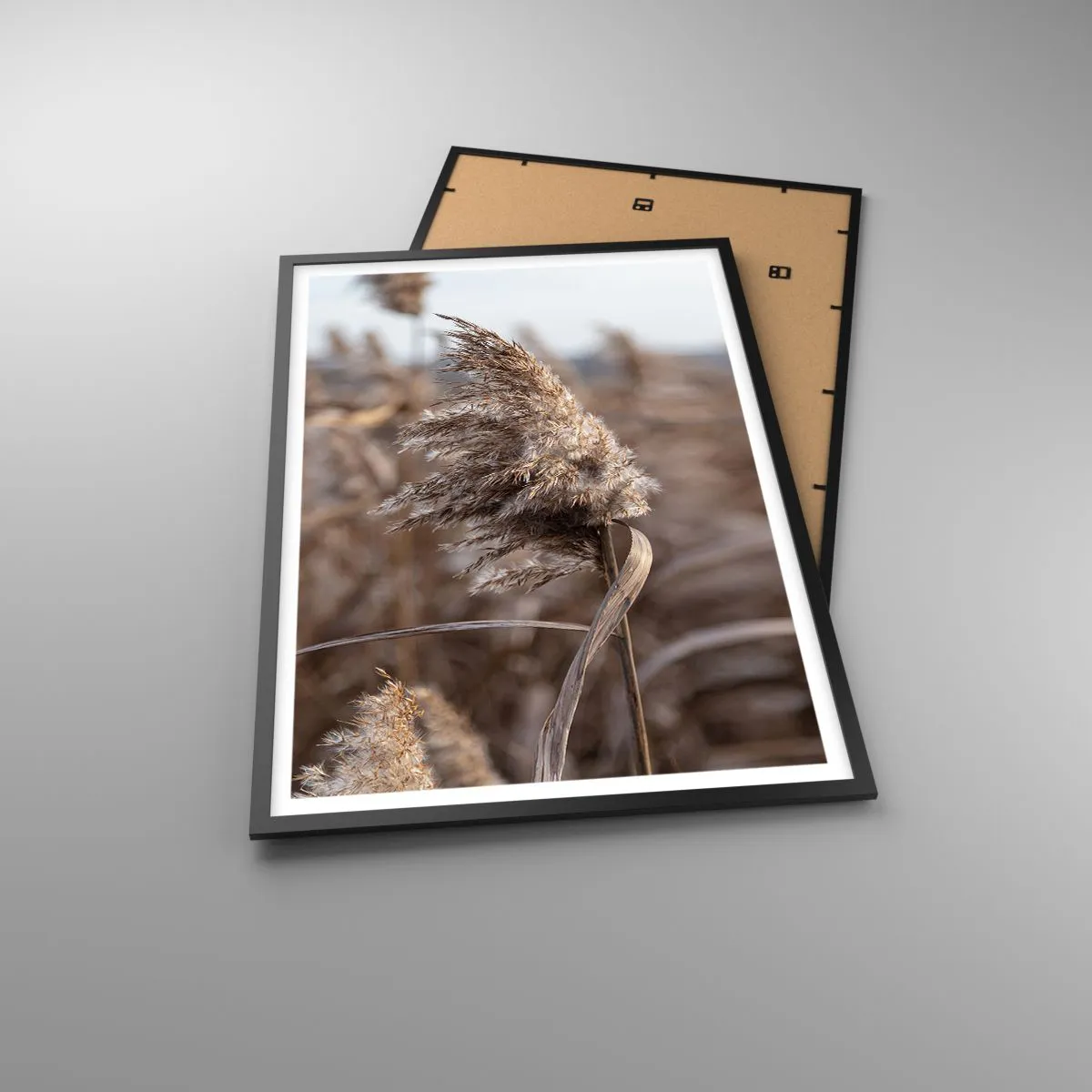 Poster in einem schwarzem Rahmen - Zeit, mit dem Wind zu gehen - 61x91 cm