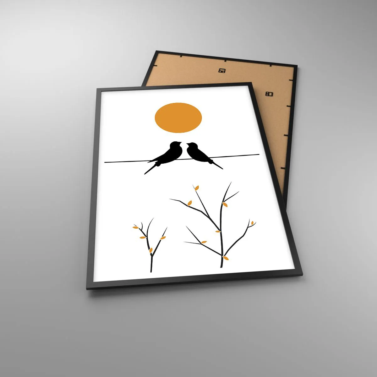 Plakat i sort ramme - Nattergal - 61x91 cm