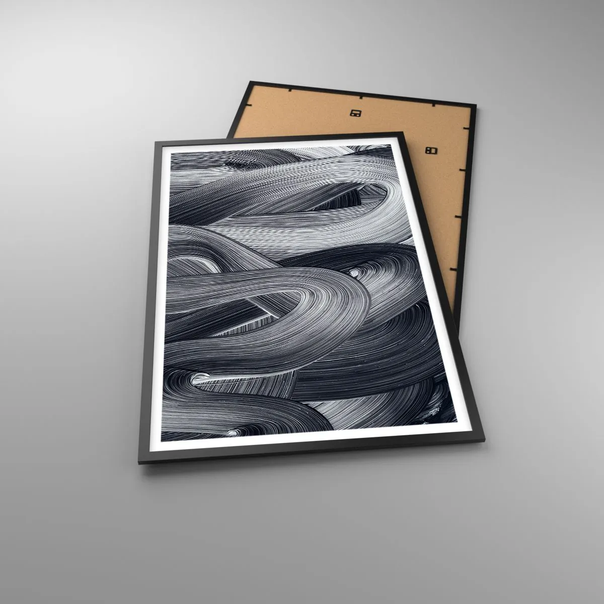 Affiche dans un cadre noir - Poster - La fluidité de la réalité - 61x91 cm