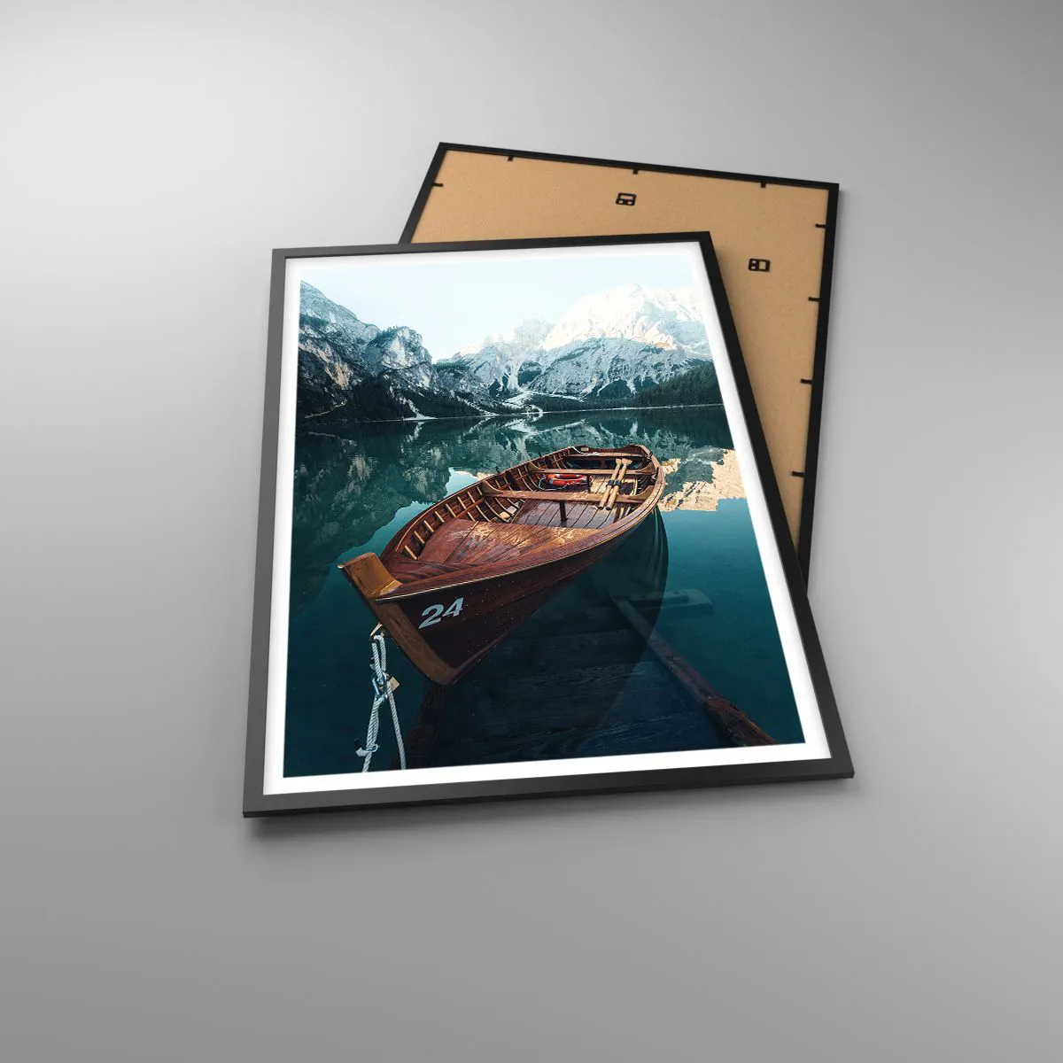 Affiche dans un cadre noir - Poster - Comme peint sur du verre - 61x91 cm