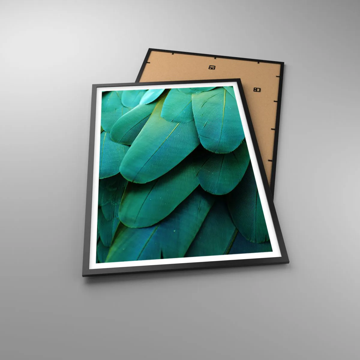 Poster in einem schwarzem Rahmen - Papageienartige Präzision - 61x91 cm