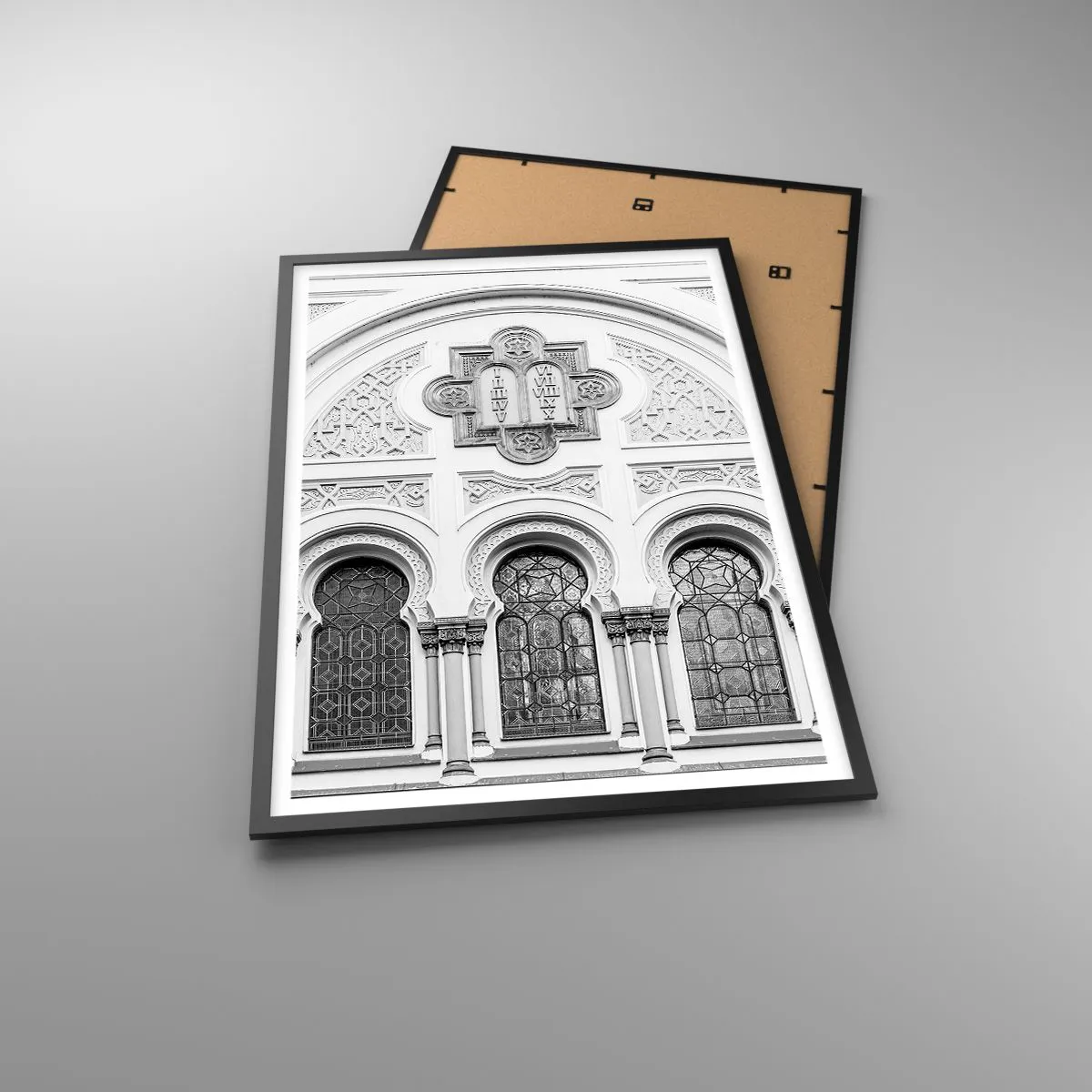 Affiche dans un cadre noir - Poster - À la frontière des cultures - 61x91 cm