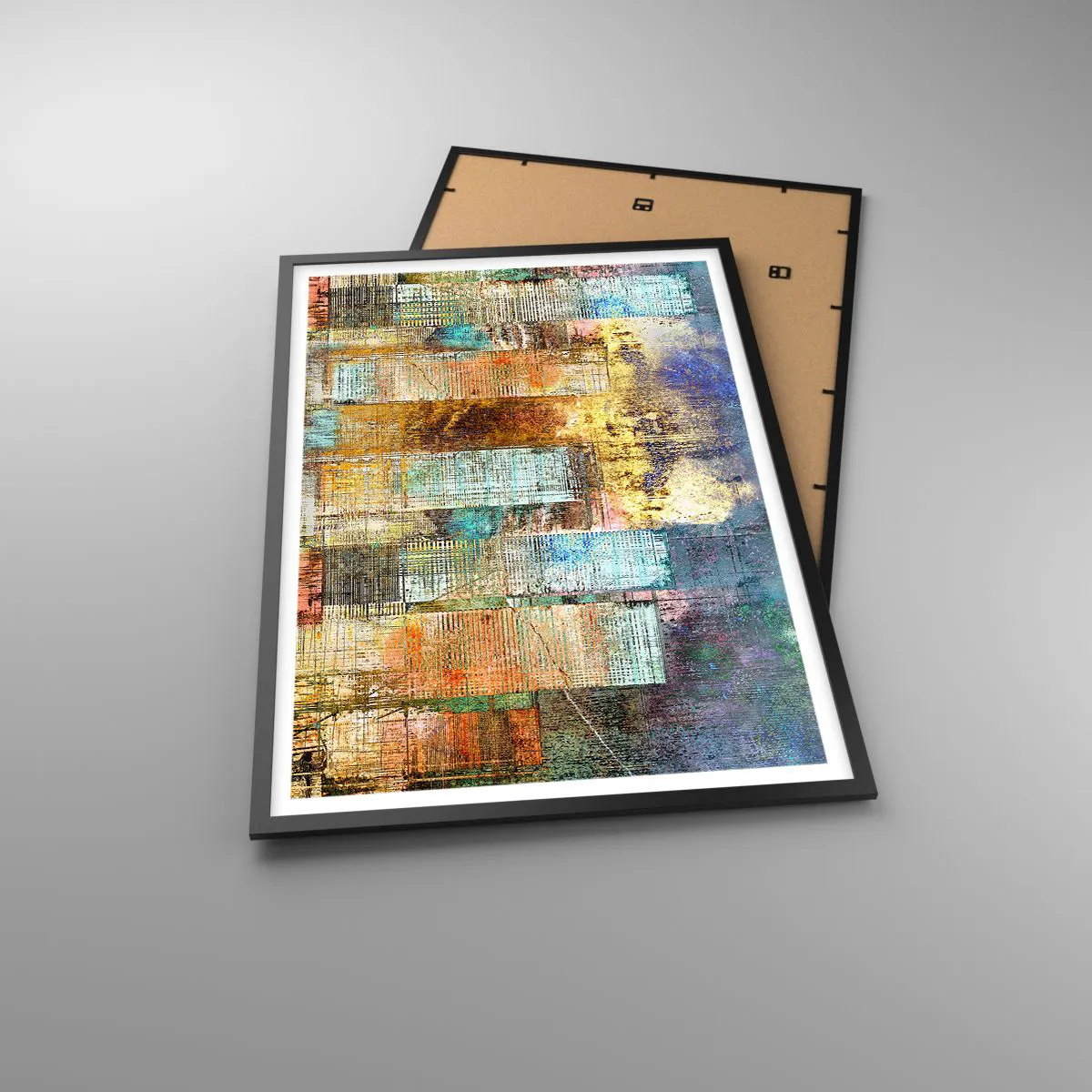 Affiche dans un cadre noir - Poster - Une métropole ensoleillée - 61x91 cm