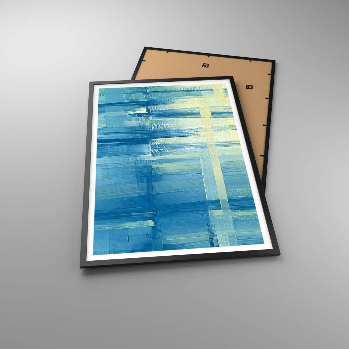 Poster in black frame - Composition In Turquoise - 61x91 cm