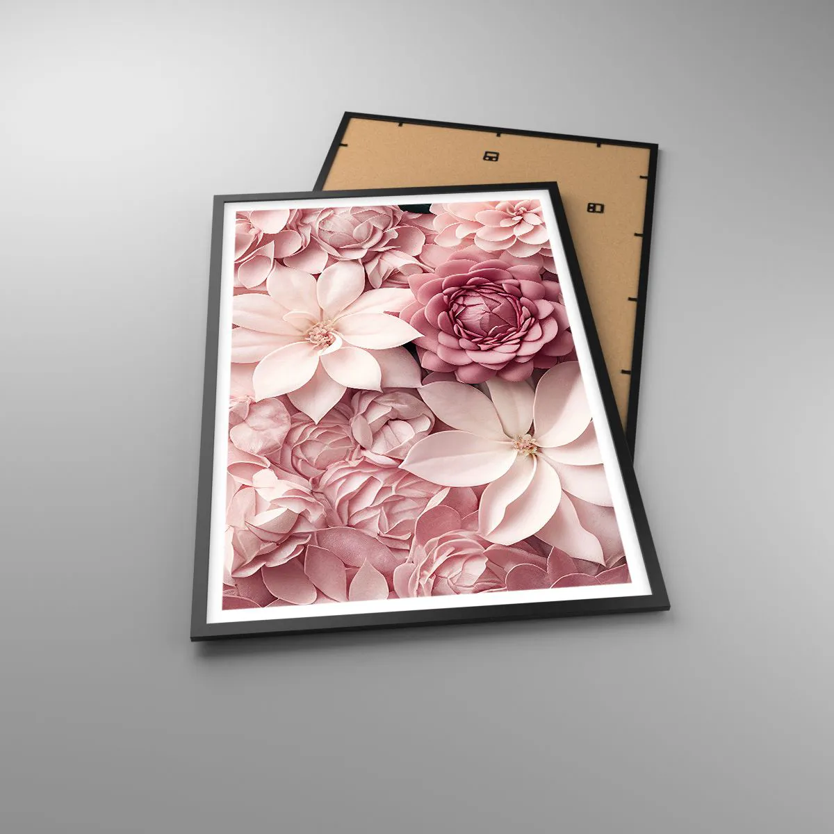 Plakat i sort ramme - I lyserøde kronblade - 61x91 cm