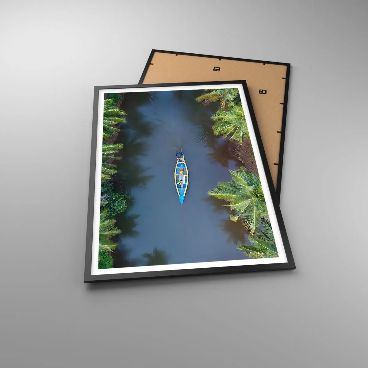 Poszter fehér keretben - Egy trópusi ösvényen - 61x91 cm