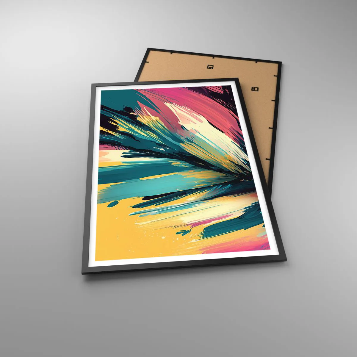 Poster in black frame - Composition -Explosion of Joy - 61x91 cm
