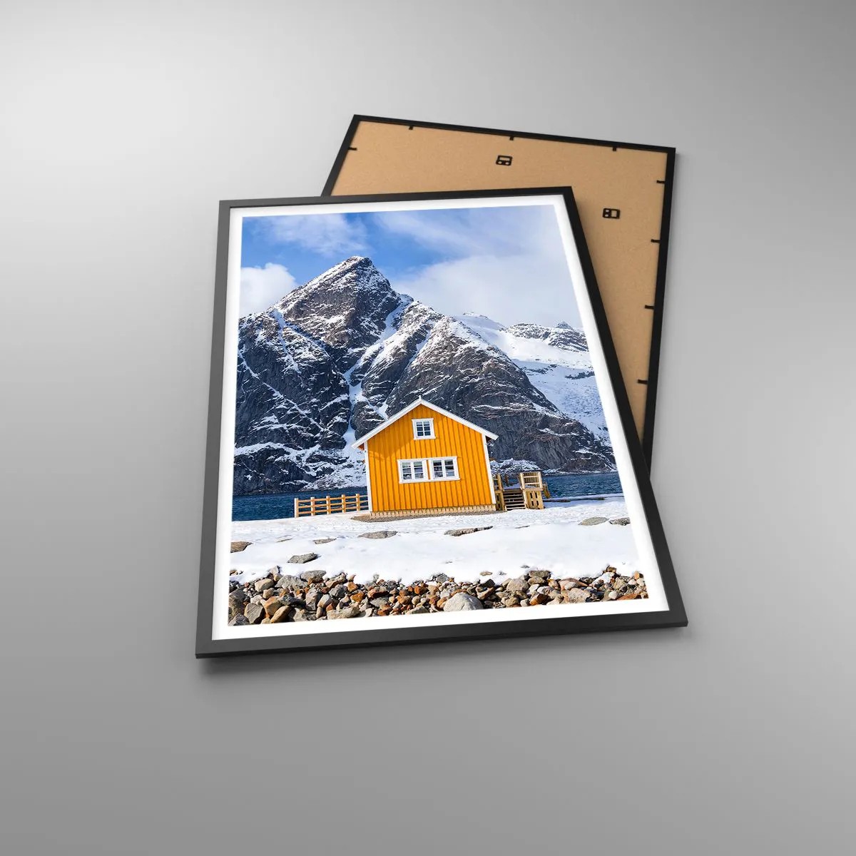 Plagát v čiernom ráme - Škandinávska dovolenka - 61x91 cm