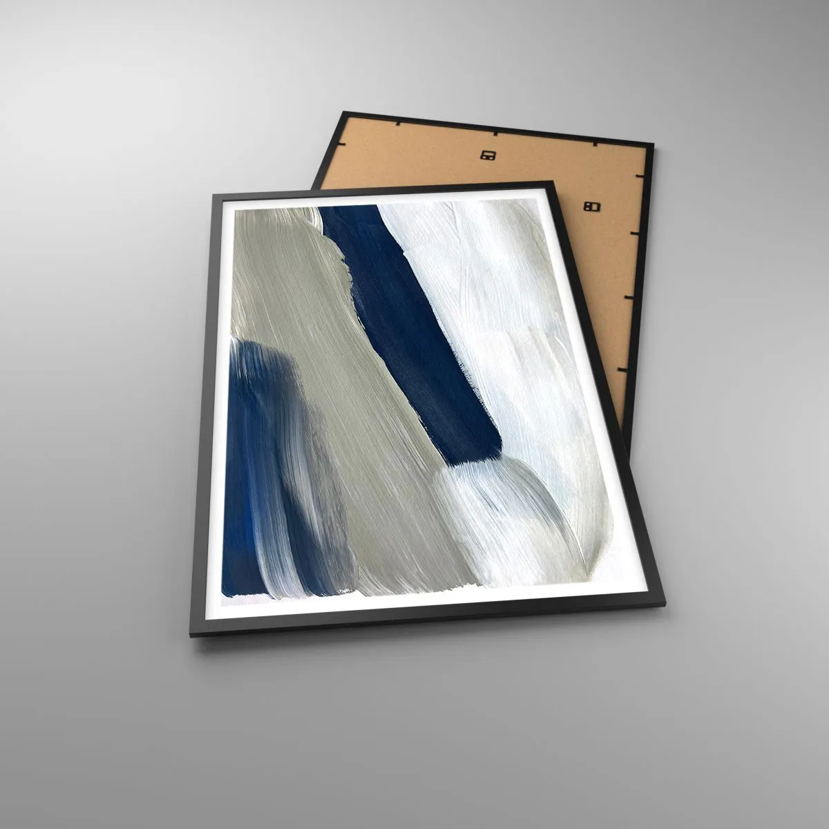 Pôster com moldura preta - Encontro com a brancura - 61x91 cm