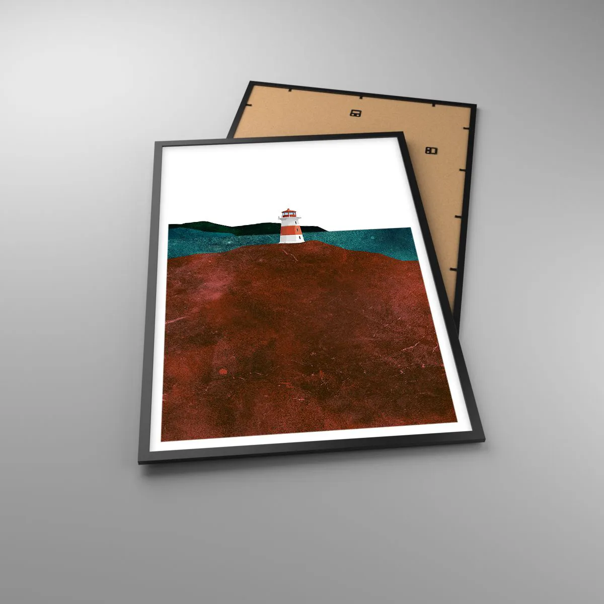 Affiche dans un cadre noir - Poster - En regardant la mer - 61x91 cm