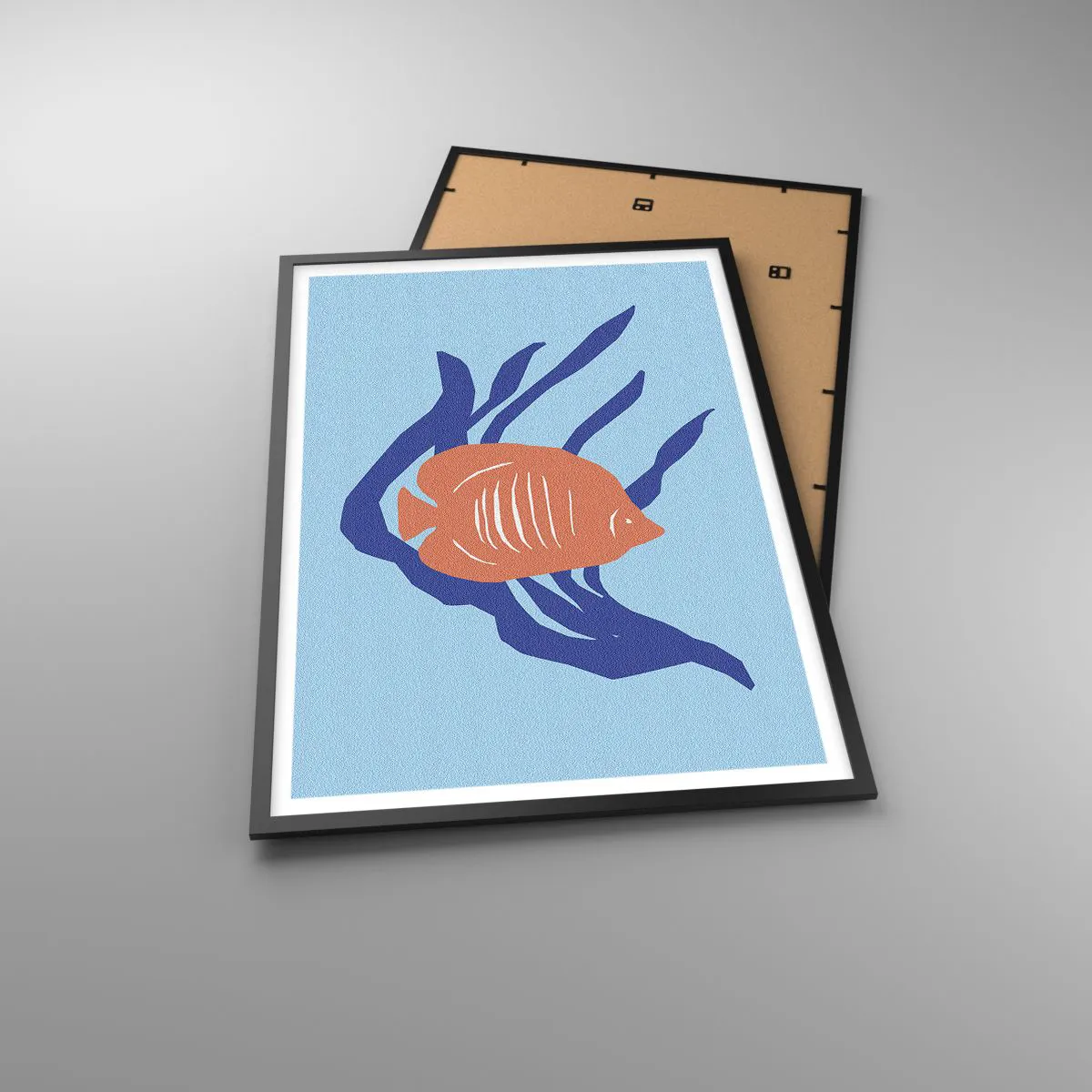 Poster in einem schwarzem Rahmen - Bewohnerin von Korallengewässern - 61x91 cm