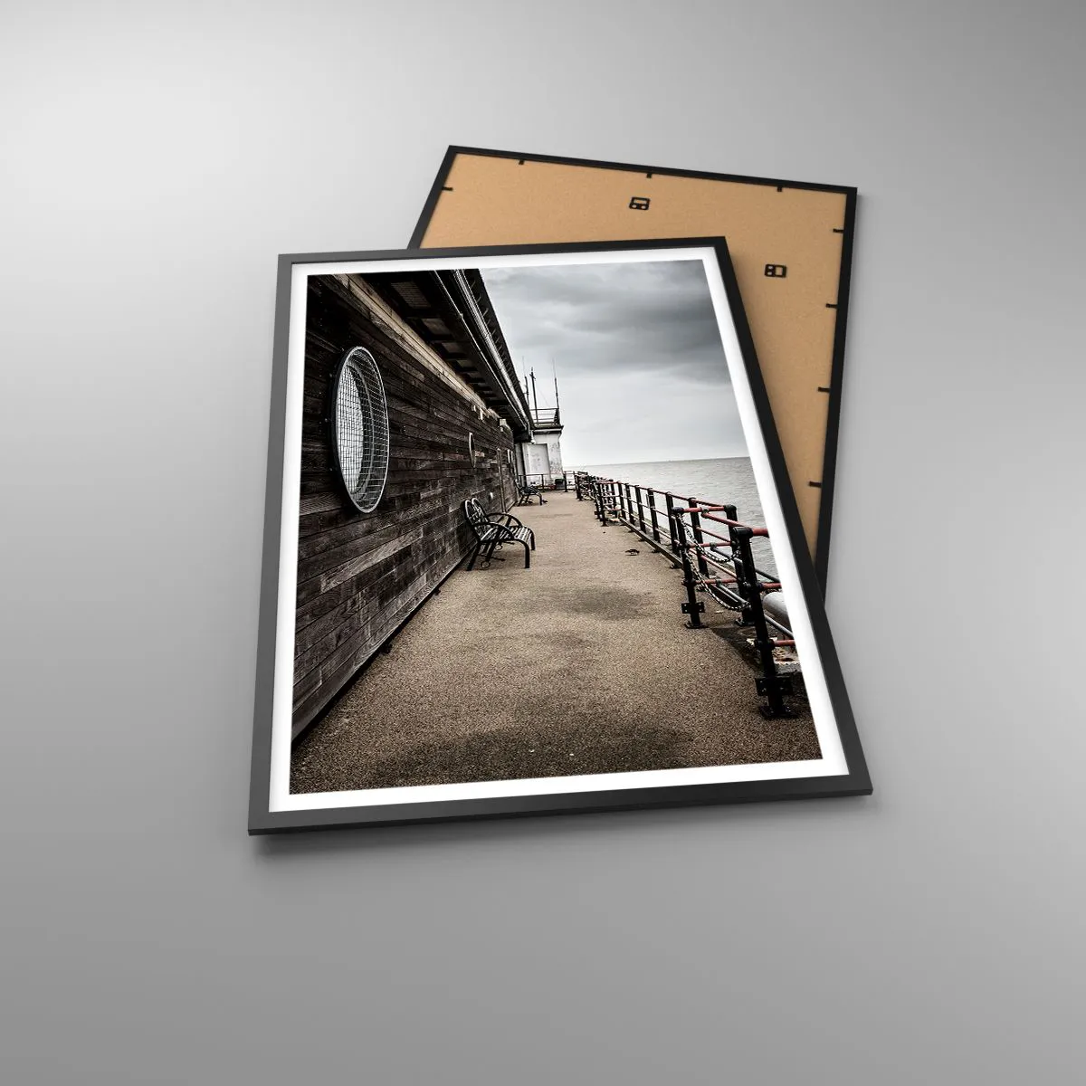 Affiche dans un cadre noir - Poster - Le temps s'est arrêté - 61x91 cm