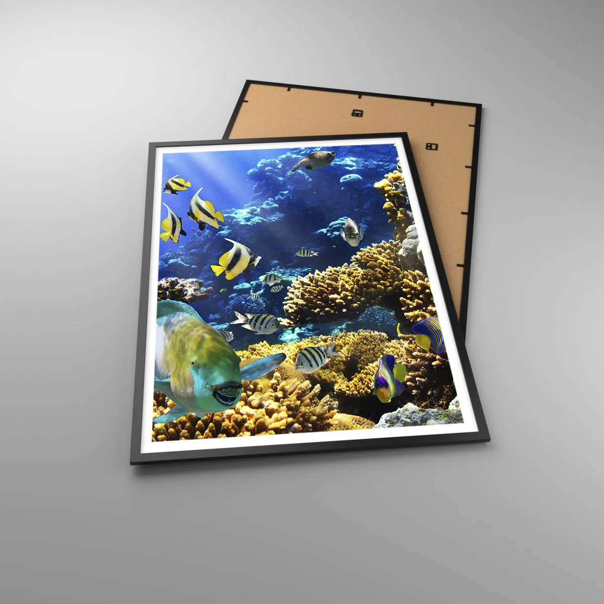 Poster in cornice nera - Traffico intenso sulla via delle vacanze - 70x100 cm