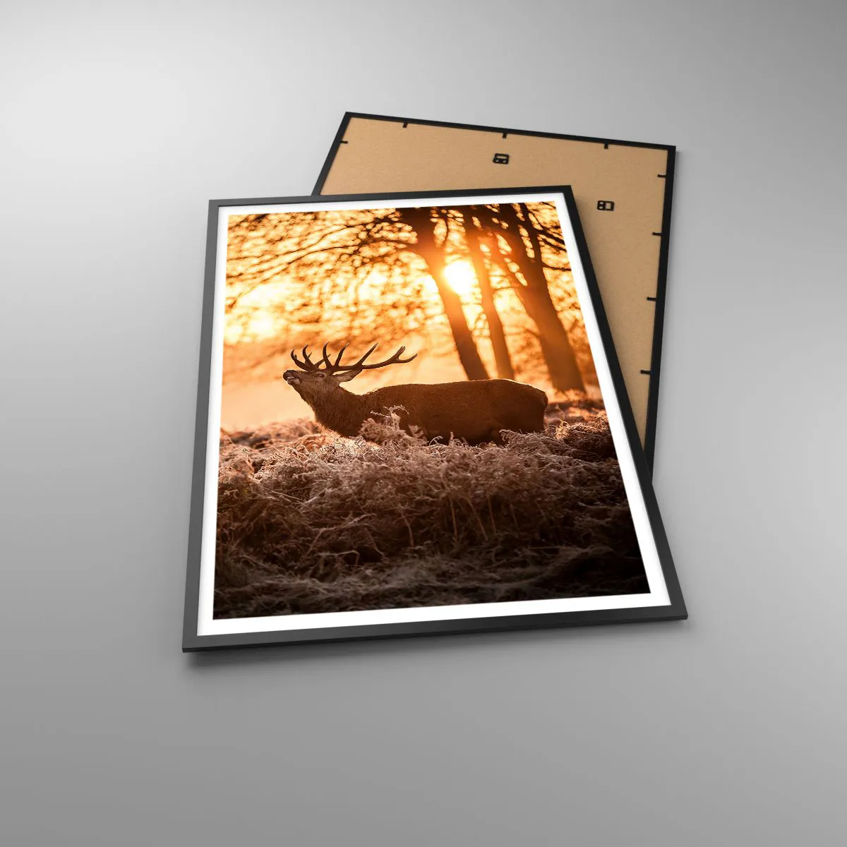 Poster in cornice nera - Il sogno del cacciatore - 70x100 cm