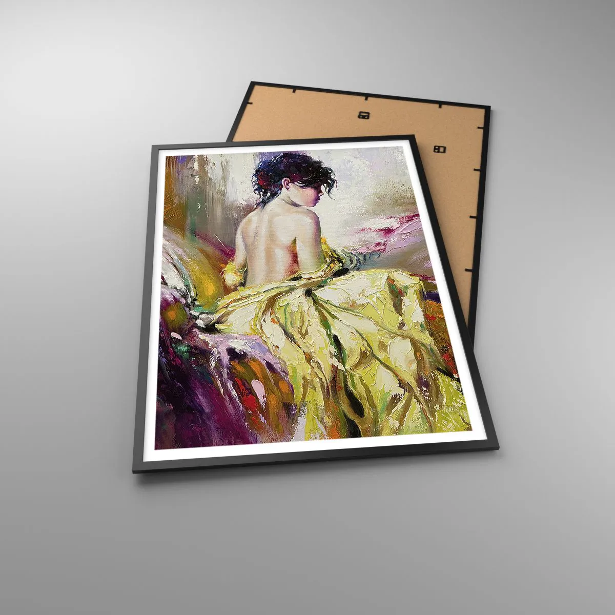 Pôster com moldura preta - Entre a boca e a borda do copo - 70x100 cm