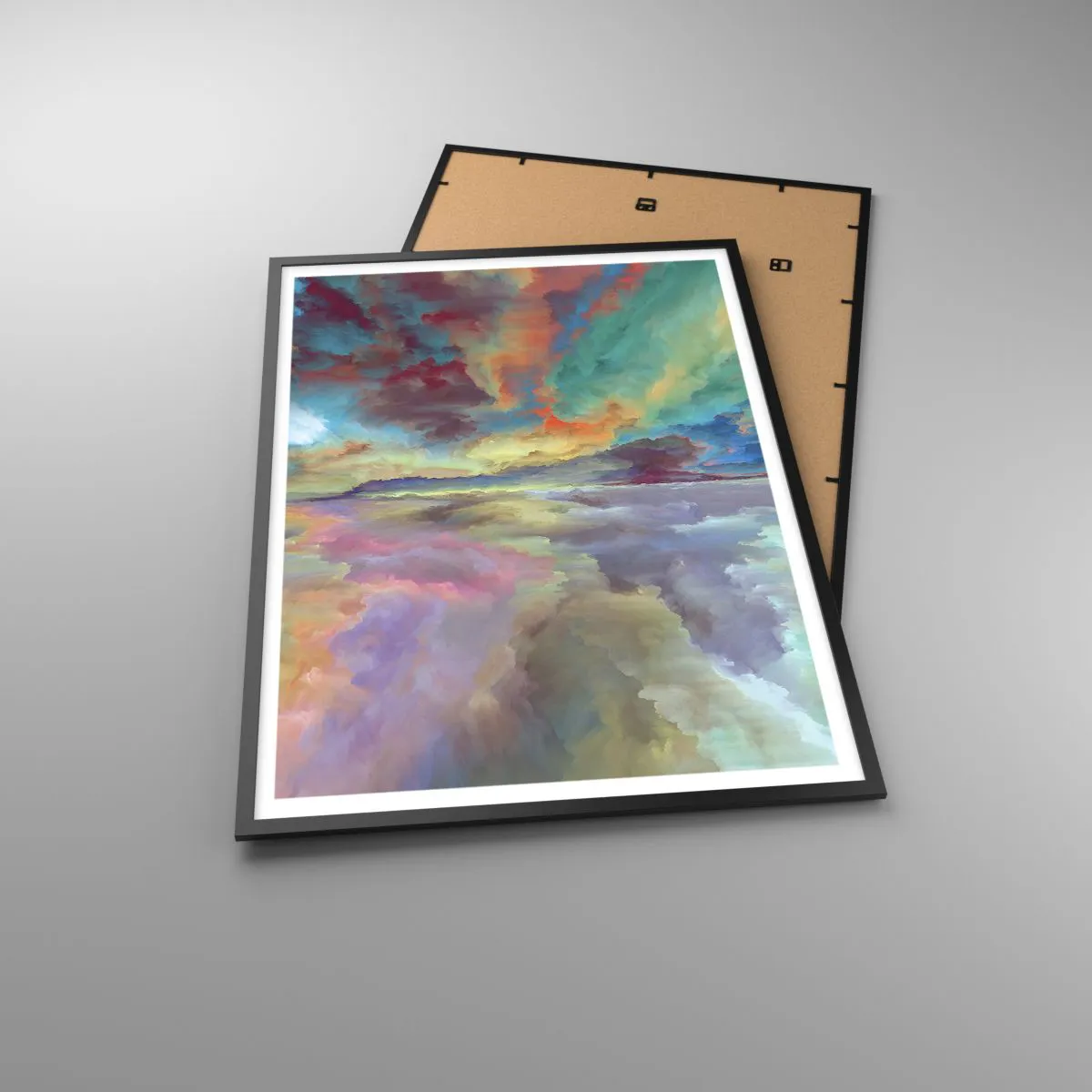 Affiche dans un cadre noir - Poster - Deux paradis - 70x100 cm