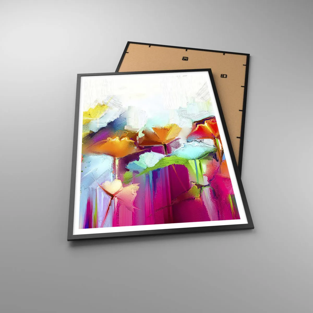 Affiche dans un cadre noir - Poster - L'arc-en-ciel s'est épanoui - 70x100 cm