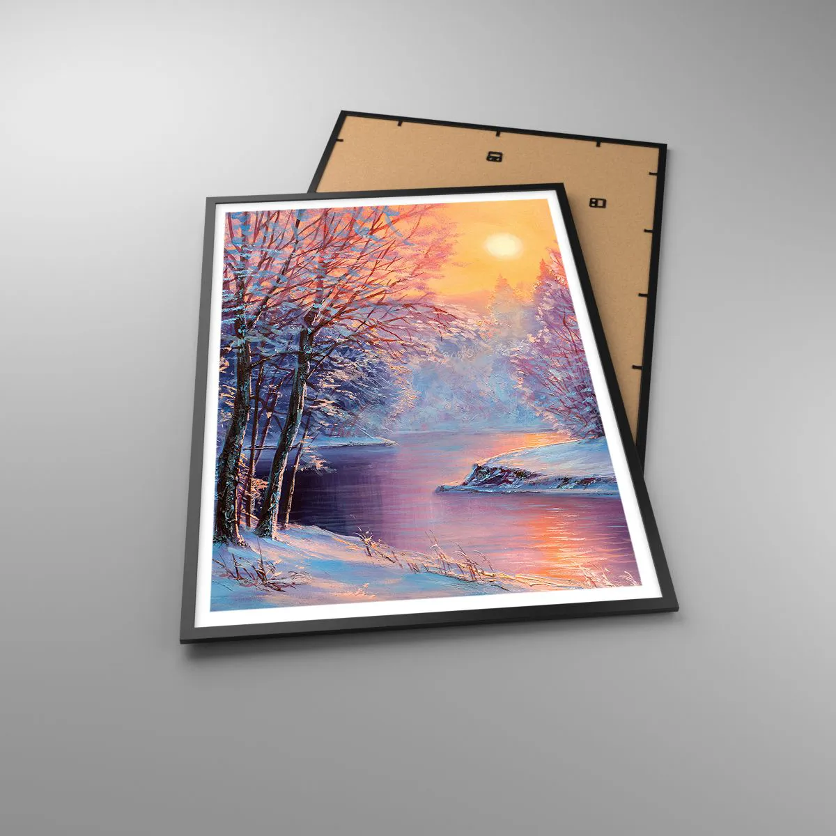 Poster in black frame - Colours of Winter - 70x100 cm