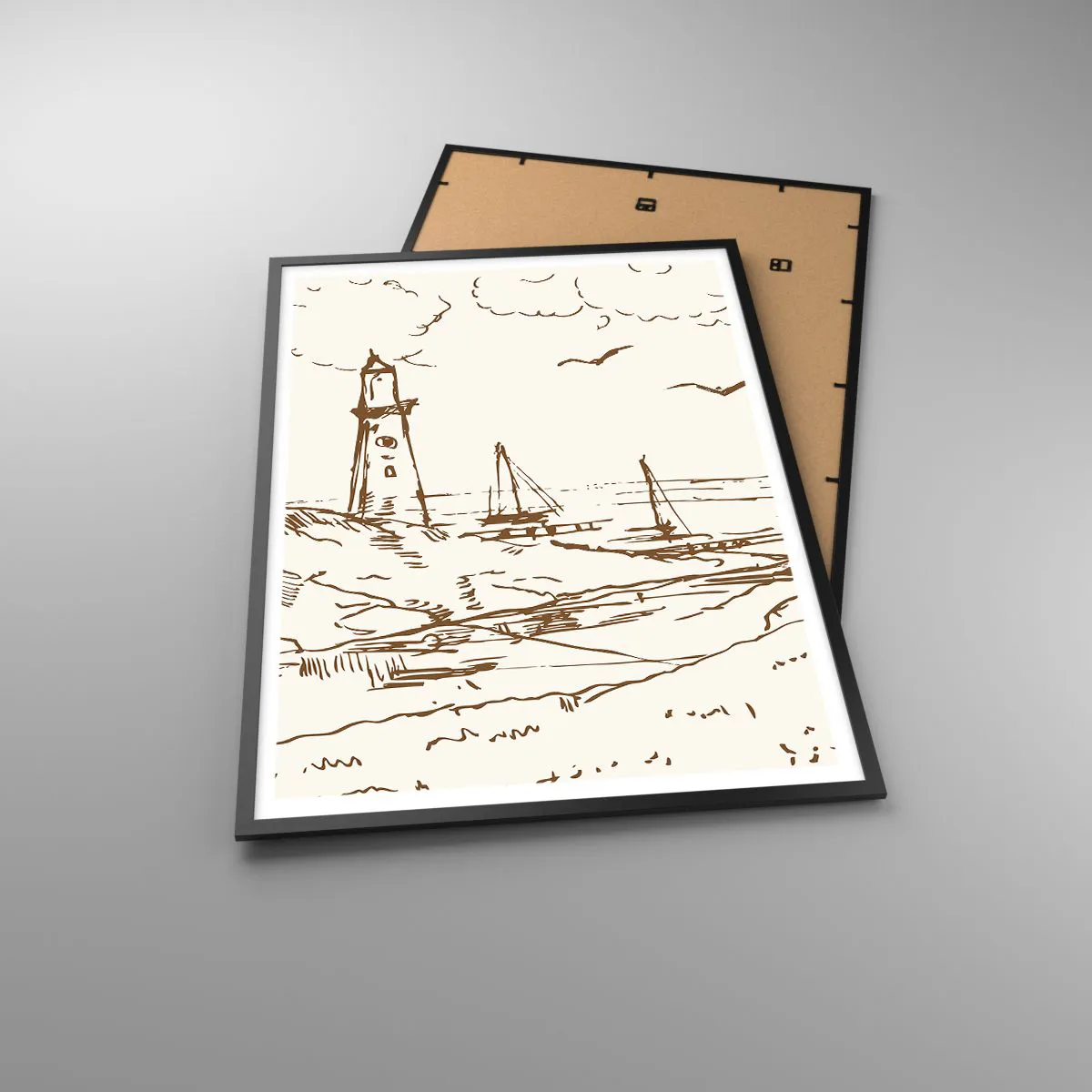 Plakat w czarnej ramie - Zarys wspomnienia lata - 70x100 cm